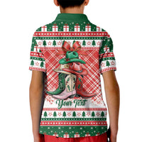 Personalized Cowgirl Boots Howdy Christmas Kid Polo Shirt Western Christmas - Wonder Print Shop