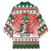 Personalized Cowgirl Boots Howdy Christmas Kimono Western Christmas - Wonder Print Shop
