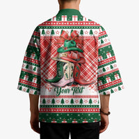 Personalized Cowgirl Boots Howdy Christmas Kimono Western Christmas - Wonder Print Shop