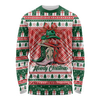 Personalized Cowgirl Boots Howdy Christmas Long Sleeve Shirt Western Christmas - Wonder Print Shop