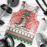 Personalized Cowgirl Boots Howdy Christmas Men Tank Top Western Christmas - Wonder Print Shop