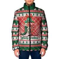 Personalized Cowgirl Boots Howdy Christmas Padded Jacket Western Christmas - Wonder Print Shop