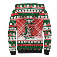 Personalized Cowgirl Boots Howdy Christmas Sherpa Hoodie Western Christmas - Wonder Print Shop