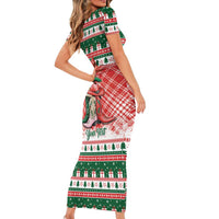 Personalized Cowgirl Boots Howdy Christmas Short Sleeve Bodycon Dress Western Christmas - Wonder Print Shop