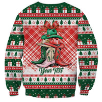 Personalized Cowgirl Boots Howdy Christmas Sweatshirt Western Christmas - Wonder Print Shop