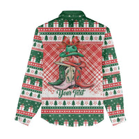 Personalized Cowgirl Boots Howdy Christmas Women Casual Shirt Western Christmas - Wonder Print Shop