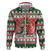 Personalized Cowgirl Boots Howdy Christmas Zip Hoodie Western Christmas - Wonder Print Shop