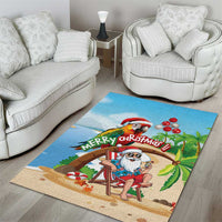 Hawaii Santa Parrot Christmas Area Rug Summer Vibe - Wonder Print Shop