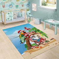 Hawaii Santa Parrot Christmas Area Rug Summer Vibe - Wonder Print Shop