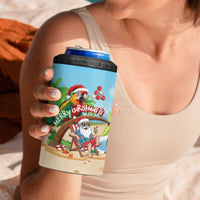 Personalized Hawaii Santa Parrot Christmas 4 in 1 Can Cooler Tumbler Summer Vibe - Wonder Print Shop