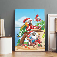 Hawaii Santa Parrot Christmas Canvas Wall Art Summer Vibe - Wonder Print Shop