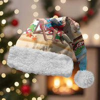 Hawaii Santa Parrot Christmas Santa Hat Summer Vibe - Wonder Print Shop