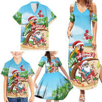Personalized Hawaii Santa Parrot Christmas Family Matching Summer Maxi Dress and Hawaiian Shirt Summer Vibe - Wonder Print Shop