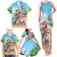 Personalized Hawaii Santa Parrot Christmas Family Matching Tank Maxi Dress and Hawaiian Shirt Summer Vibe - Wonder Print Shop