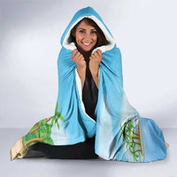 Hawaii Santa Parrot Christmas Hooded Blanket Summer Vibe - Wonder Print Shop