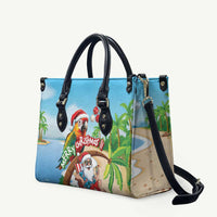 Hawaii Santa Parrot Christmas Leather Bag Summer Vibe - Wonder Print Shop