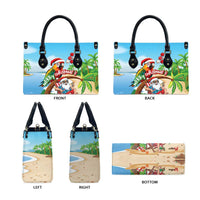 Hawaii Santa Parrot Christmas Leather Bag Summer Vibe - Wonder Print Shop