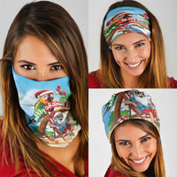 Hawaii Santa Parrot Christmas Neck Gaiter Summer Vibe - Wonder Print Shop