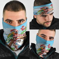 Hawaii Santa Parrot Christmas Neck Gaiter Summer Vibe - Wonder Print Shop