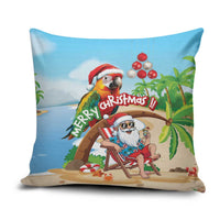 Hawaii Santa Parrot Christmas Pillow Cover Summer Vibe - Wonder Print Shop