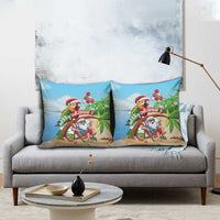 Hawaii Santa Parrot Christmas Pillow Cover Summer Vibe - Wonder Print Shop