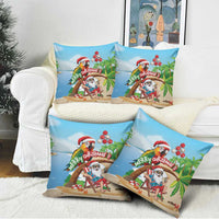 Hawaii Santa Parrot Christmas Pillow Cover Summer Vibe - Wonder Print Shop