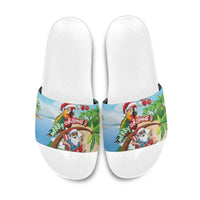 Hawaii Santa Parrot Christmas Slide Sandals Summer Vibe - Wonder Print Shop