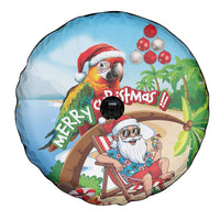 Hawaii Santa Parrot Christmas Spare Tire Cover Summer Vibe - Wonder Print Shop