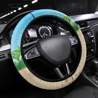 Hawaii Santa Parrot Christmas Steering Wheel Cover Summer Vibe - Wonder Print Shop