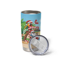 Personalized Hawaii Santa Parrot Christmas Tumbler Cup Summer Vibe - Wonder Print Shop