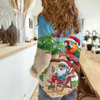 Personalized Hawaii Santa Parrot Christmas Women Casual Shirt Summer Vibe - Wonder Print Shop