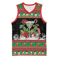 Sip Sparkle Sleigh Christmas Margarita Basketball Jersey Funny Christmas Spirit - Wonder Print Shop