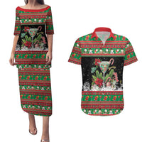Sip Sparkle Sleigh Christmas Margarita Couples Matching Puletasi and Hawaiian Shirt Funny Christmas Spirit - Wonder Print Shop