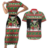 Sip Sparkle Sleigh Christmas Margarita Couples Matching Short Sleeve Bodycon Dress and Hawaiian Shirt Funny Christmas Spirit - Wonder Print Shop