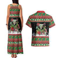 Sip Sparkle Sleigh Christmas Margarita Couples Matching Tank Maxi Dress and Hawaiian Shirt Funny Christmas Spirit - Wonder Print Shop