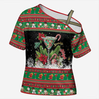 Sip Sparkle Sleigh Christmas Margarita Cross Shoulder Shirt Funny Christmas Spirit - Wonder Print Shop