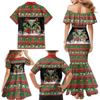 Sip Sparkle Sleigh Christmas Margarita Family Matching Mermaid Dress and Hawaiian Shirt Funny Christmas Spirit - Wonder Print Shop