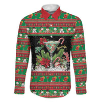 Sip Sparkle Sleigh Christmas Margarita Family Matching Off The Shoulder Long Sleeve Dress and Hawaiian Shirt Funny Christmas Spirit - Wonder Print Shop