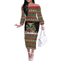 Sip Sparkle Sleigh Christmas Margarita Family Matching Off The Shoulder Long Sleeve Dress and Hawaiian Shirt Funny Christmas Spirit - Wonder Print Shop