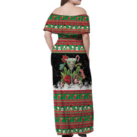 Sip Sparkle Sleigh Christmas Margarita Family Matching Off Shoulder Maxi Dress and Hawaiian Shirt Funny Christmas Spirit - Wonder Print Shop