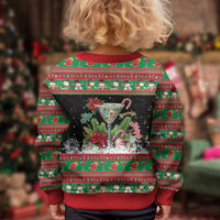 Sip Sparkle Sleigh Christmas Margarita Kid Ugly Christmas Sweater Funny Christmas Spirit - Wonder Print Shop