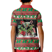 Sip Sparkle Sleigh Christmas Margarita Kid Polo Shirt Funny Christmas Spirit - Wonder Print Shop