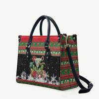 Sip Sparkle Sleigh Christmas Margarita Leather Bag Funny Christmas Spirit - Wonder Print Shop