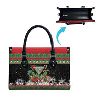 Sip Sparkle Sleigh Christmas Margarita Leather Bag Funny Christmas Spirit - Wonder Print Shop