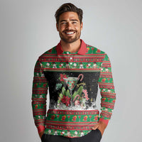Sip Sparkle Sleigh Christmas Margarita Long Sleeve Polo Shirt Funny Christmas Spirit - Wonder Print Shop