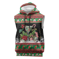 Sip Sparkle Sleigh Christmas Margarita Sleeveless Hoodie Funny Christmas Spirit - Wonder Print Shop