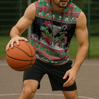 Sip Sparkle Sleigh Christmas Margarita Sleeveless Hoodie Funny Christmas Spirit - Wonder Print Shop