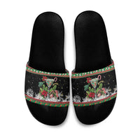 Sip Sparkle Sleigh Christmas Margarita Slide Sandals Funny Christmas Spirit - Wonder Print Shop