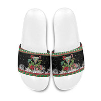 Sip Sparkle Sleigh Christmas Margarita Slide Sandals Funny Christmas Spirit - Wonder Print Shop
