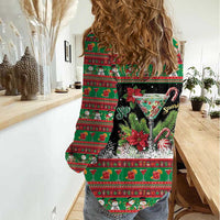 Sip Sparkle Sleigh Christmas Margarita Women Casual Shirt Funny Christmas Spirit - Wonder Print Shop